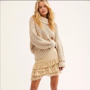 New Free People knit cropped sweater